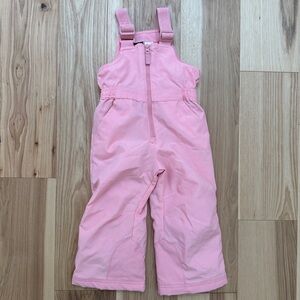 Pink Toddler Overall Style Snow Pants